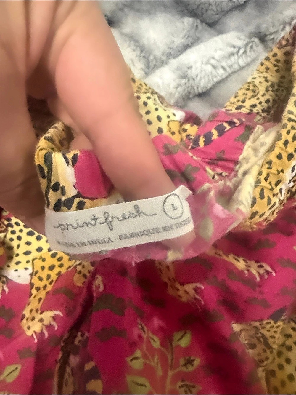 Printfresh Bagheera Long PJ Set Pink & Yellow size L - Picture 4 of 4